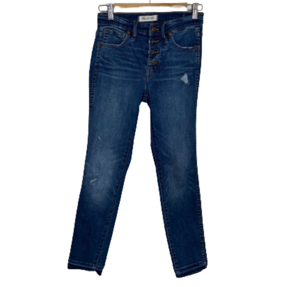 Madewell 10” High Rise Skinny Button Fly Jeans | Size 25 - Picture 2 of 16